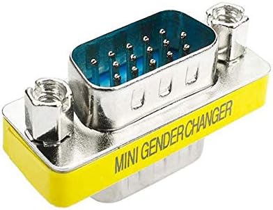 15 PIN VGA SVGA HD15 Conversor adaptador de acoplador de gênero Male para masculino