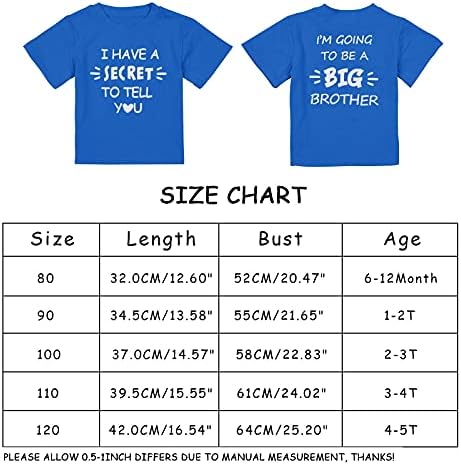 Camisas de anúncio do Big Brother Camisetas Big Bro Bro Promovido a roupas de Big Brothers Baby