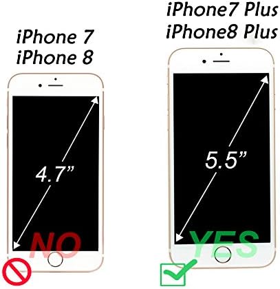 Caso Arae para iPhone 7 Plus / iPhone 8 Plus, carteira de couro PU premium com kickstand e capa para iPhone