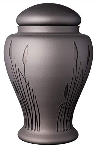 Urna memorial marrom para cinzas humanas - urna de cremação de vidro feita à mão - com motivo