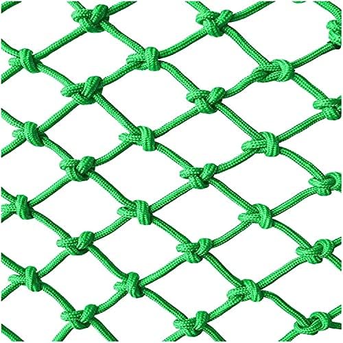 Happlignly Green Nylon Safety Net, rede de corda de escada ao ar livre, crianças escalando rede decorativa,