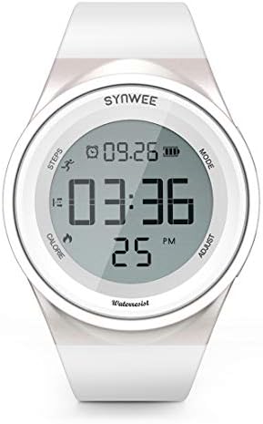 Synwee Sports Pedômetro Relógio, Fitness Tracker ， IP68 resistente à água, não-azu-bluetooth, com despertador/stopwatch