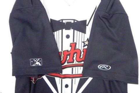 2014-15 Visalia Rawhide Ronnie Freeman 8 Game usou Black Jersey Tuxedo Noite 86 - Jogo usou camisas MLB