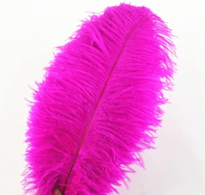 Zamihalaa - 50pcs/lote rosa penas de avestruz para artesanato 15-70 cm de penas para jóias que fazem jóias DIY