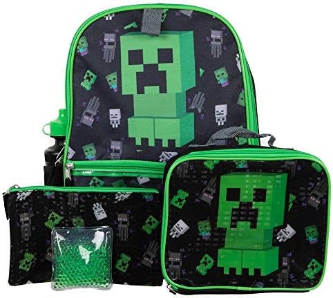Conjunto de mochila 5pc Minecraft