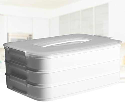 Caixa de armazenamento de cozinha upkoch 1pcbox -Armazenamento de camada grande Crisper branco