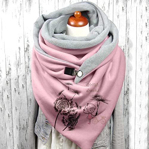 Impressão floral lenços de clima frio de múltiplas propósitos de lenço xale retro lenço feminino