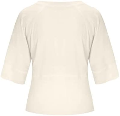 3/4 manga 2023 Crewneck boat pescoço casual blusa fofa camiseta para meninas adolescentes solto tee summer outono
