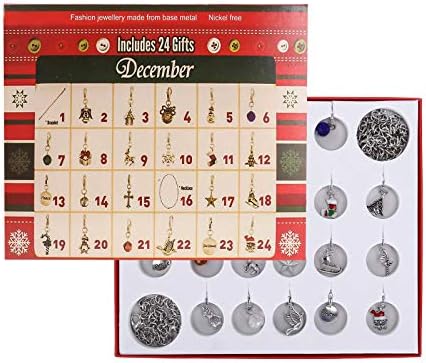 Calendário de advento da contagem regressiva de Natal 2020 com colar de bracelete DIY da moda PN9