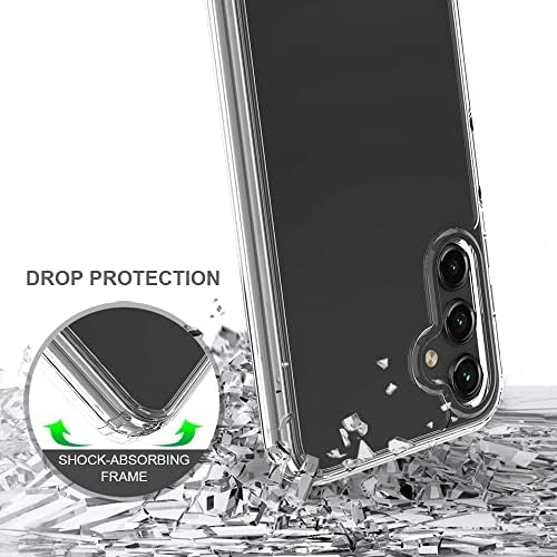 Niopiee para Samsung Galaxy A14 5G Case cristalina clara e dura Caso híbrido para choque híbrido com protetor