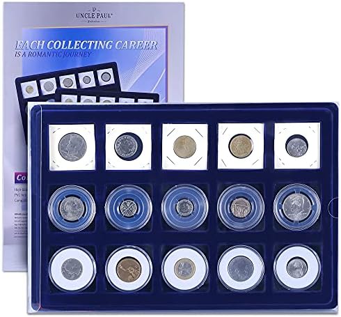 15 Slot Coin Display Bandeja Capsule Holder Display Showcase Coin Card Titulares Bandejas de moedas Flips Organizador