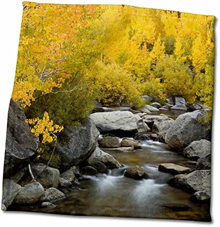 3drose California, Sierra Oriental. Bishop Creek durante o outono - toalhas