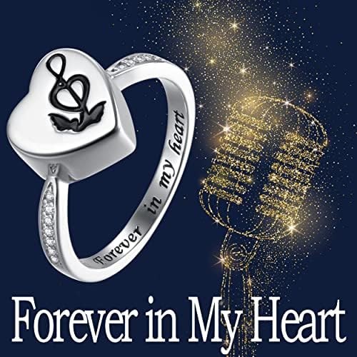 Anéis de urna de prata esterlina para mulheres seguram entes queridos cinzas: cremação de coração anéis