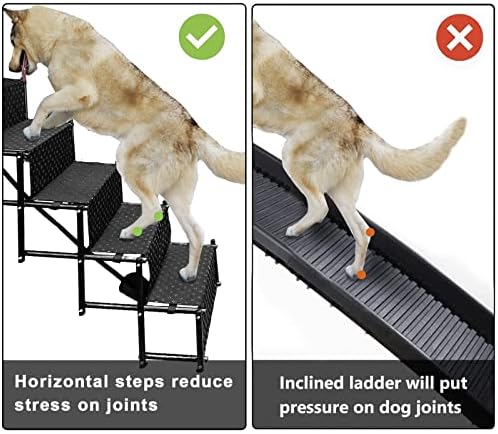 Ripficevan Stairs para cães para carros rampa portátil de cachorro Passos de cão dobrável para carros