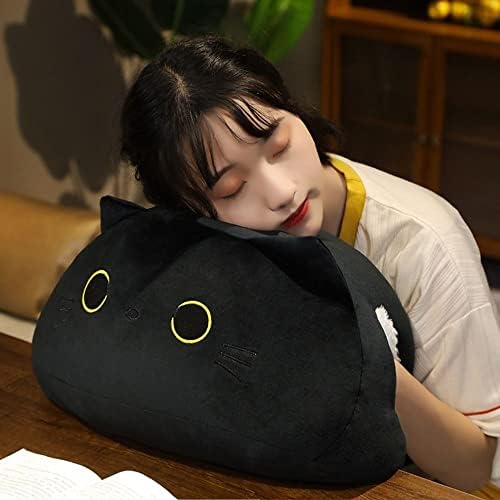 Pluxh Toy Black Cat, Creative Cat Shape Pillow, bonecas de brinquedo de gato preto de gato preto brinquedo de