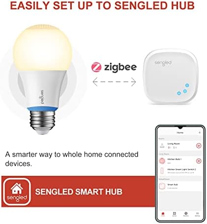Lâmpadas inteligentes de shenled lâmpadas 100w, hub ZigBee necessária, lâmpadas inteligentes brancas