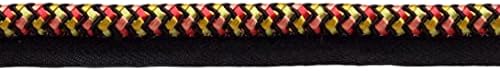 Tercela de cesta de 3/8 Design de corda de corda com chakra labial Black Multicolor AR06 Vendido pelo