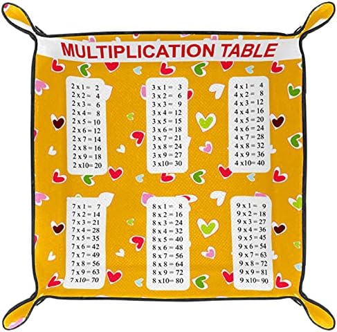 Tabelas de multiplicação Matemática PRÁTICA DE MICROFIBRA Bandeja de Armazenamento de Bandejas de Mesa Bandeja