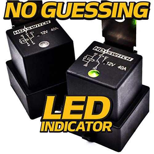 HD Switch -2 Pack- Waterproof Relay w/LED Indicator Replaces Hella 4RD-960388-31 - 4RD-960 388-22 - 4RD-960