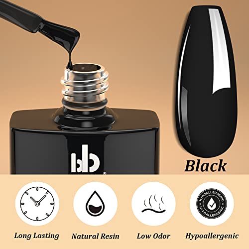 Belleboost 1 pc 15ml preto preto duradouro em gel esmalte de imersão/lâmpada UV Manicure de arte de unhas curadas