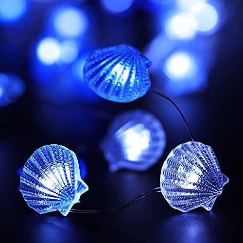 Luzes de cordas do mar, tema náutico do oceano de praia luzes do mar, 9,8 pés 40 LEDs Bateria e plug-in