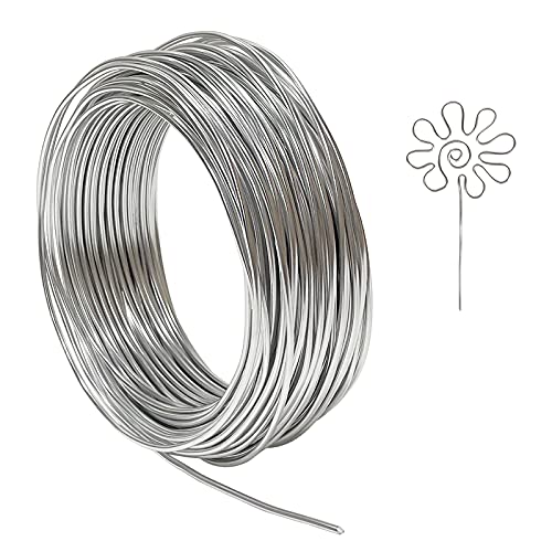 Fio de alumínio de 2 mm de Tenn Well, fio de escultura de bitola de 100 pés 12, fio de metal dobrável para armadura,
