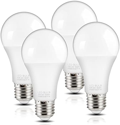Lâmpadas LED de Besmaiaja A19, lâmpada de 7W LED, equivalente a 60w, modos de luz de 3 coloras, temperatura