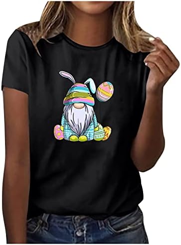 Feliz Camisas da Páscoa Bunny Bunny Tshirt Gnome Ovo de Páscoa Crew Holida de Crepeira Férias Regular