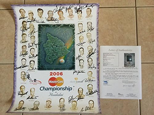 2006 Campeonato MasterCard 16x20 Poster de golfe assinado por 35 JSA Tom Watson