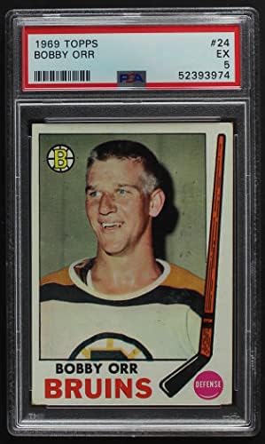1969 Topps 24 Bobby Orr Boston Bruins PSA 5.00 Bruins