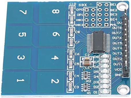 2pcs módulo toque digital TTP226 Capacitivo de 8 canais Equipamento elétrico interruptor sem fio