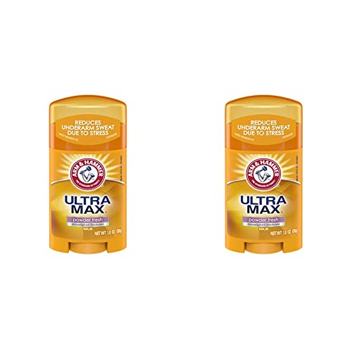 Arm & Hammer Ultra Max Desodorante em pó fresco, sólido, 1 oz