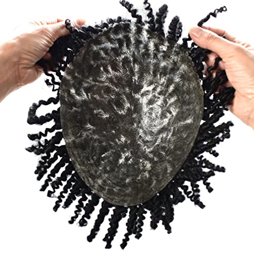 N · Y · P Afro Afro Twist Twist Crochet Bails Hair for Black Men Men Afro -American Human Hair System