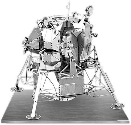 Conjunto de 2 Modelos de corte a laser de Metal Earth 3D: Módulo Lunar Apollo e Marte Rover