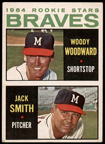 1964 Topps 378 Braves novatos Woody Woodward/Jack Smith Milwaukee Braves VG Braves