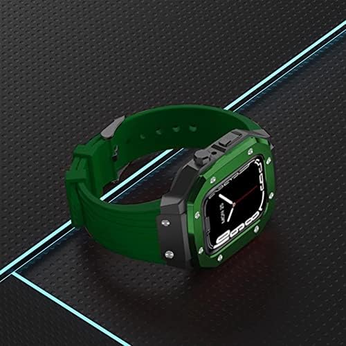Caixa de relógio de liga de liga Dyizu para a série Apple Watch Series 8 7 6 5 4 SE 45mm 44mm 42mm Metal Luxury