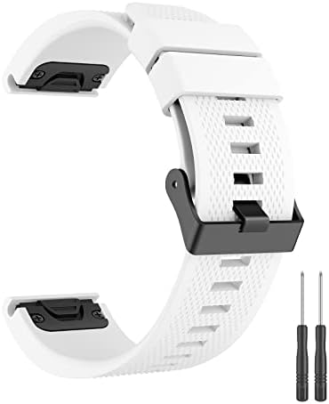 Wanme Compatível com Garmin Fenix ​​6 Band para homens, 22mm Quickfit Soft Silicone Watch Sport Bands Substitui