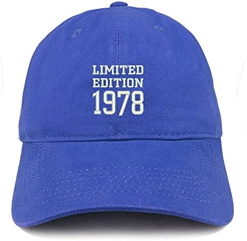 Trendy Apparel Shop Edição Limitada 1978 Presente de aniversário bordado Cap de algodão escovado