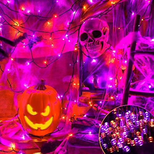 Luzes de cordas internas de LED de Hopolon 300, luzes de barbante de Halloween com 8 modos, luzes de corda