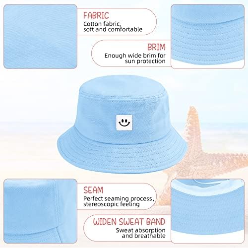 Chapéus de balde de Zando para crianças Sorriso de algodão rosto de viseira chapéu para meninas meninos fofos