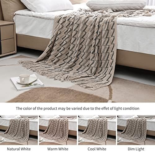 Cobertor de arremesso de malha bigreat, 50x60 polegadas, cobertores de arremesso texturizado para viagem