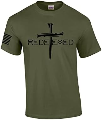 Cross Cross Nails resgatados Mens Christian American Slave S-Shirt Graphic Tee