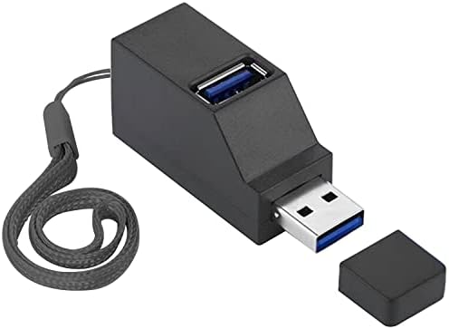 Splitter de porta USB Ouqylg, 3 Port USB 2.0 Dock de cubo [2 pacote] Mini Hub USB, 3 Porta 3.0 Plugue de divisor