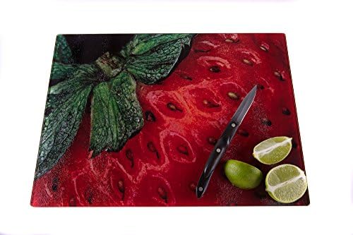 McAulay Arts Glass Rutting Board Strawberry 11,25 x 7,87