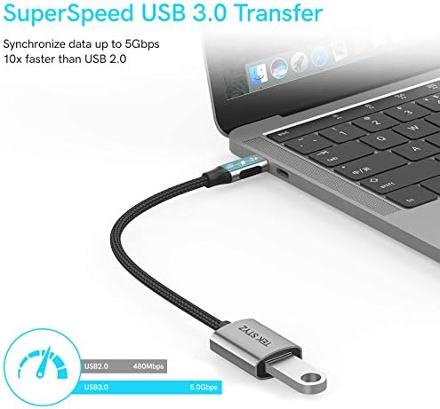 TEK Styz USB-C USB 3.0 Adaptador compatível com seu Xiaomi Redmi 20x OTG Tipo-C/PD Male USB 3.0 Feminino