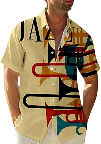 Xxvr masculino de botão casual masculina camisetas de manga curta praia de verão