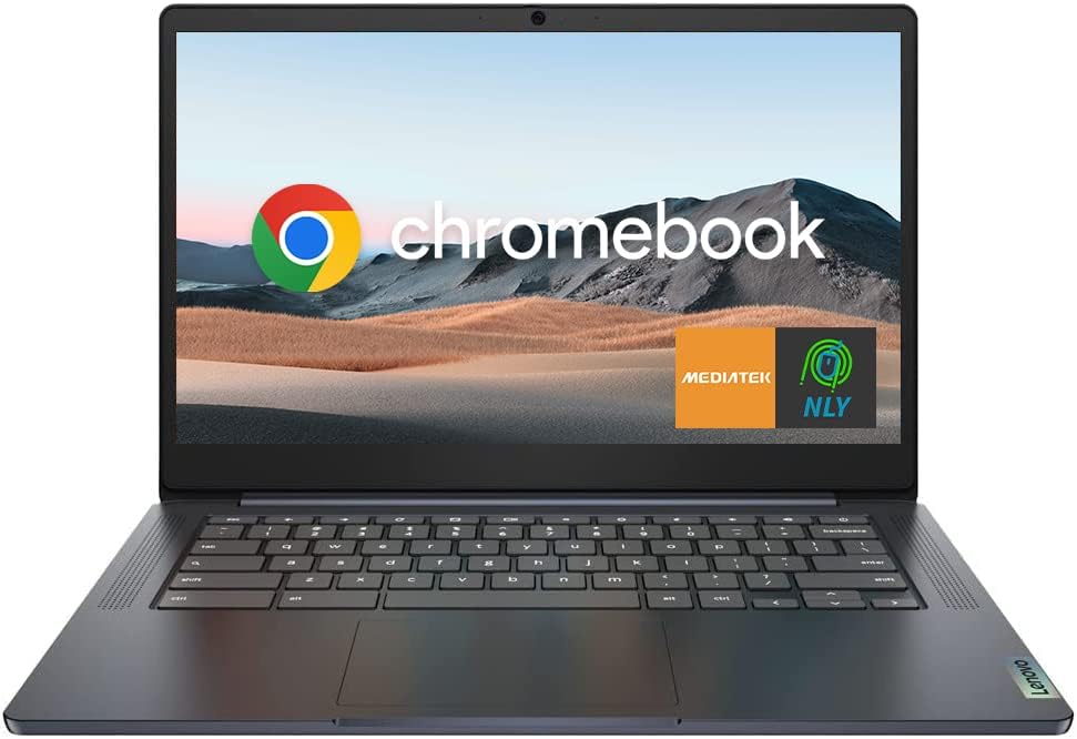 Laptop Chromebook de 14 Lenovo, processador de 8 núcleos de 8 núcleos, 4GB LPDDR4X RAM, 64 GB