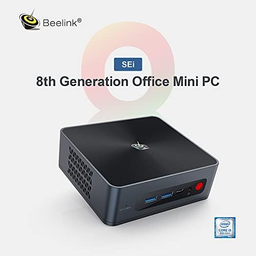 Beelink Sei8 Mini PC, mais novo Intel 8th Gen 4 Cores I5-8259U 16GB DDR4 RAM 500 GB NVME SSD, 4K Dual HDMI