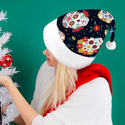 Chapéu de Papai Noel de Natal, Chaveiro Colorido de Natal Chapéu de Férias para Adultos, Unisex Comfort