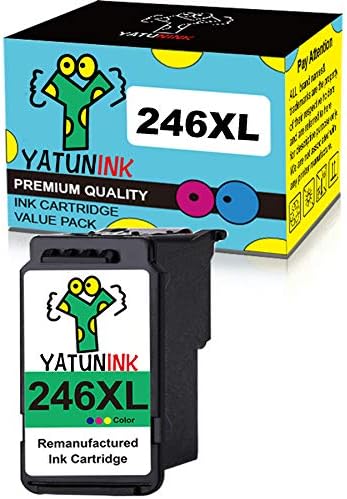 Yatunink Remanufaturado 246 Repalmentos de cartucho de tinta coloridos para Canon CL-246XL 246 XL 246XL CL-244